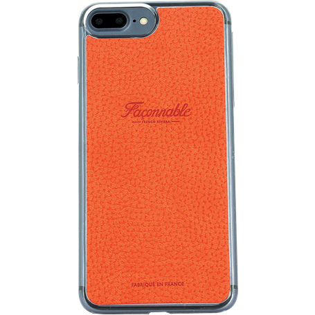 Coque rigide Façonnable orange pour iPhone 6 Plus/6S Plus/7 Plus/8 Plu