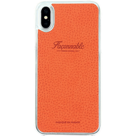 Coque rigide Façonnable orange collection French Riviera pour iPhone X