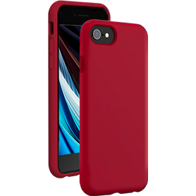 Coque Silicone SoftTouch Rouge pour iPhone SE 2022/SE/8/7/6S/6 Bigben