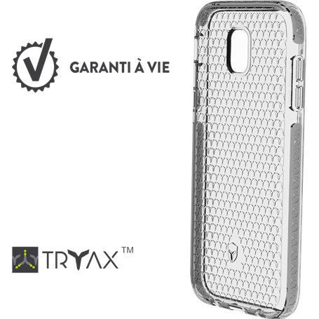 Coque Renforcée Samsung G J3 2017 LIFE Contour Argent - Garantie à vie