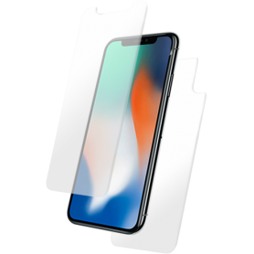 Verres trempés transparents avant et arrière pour iPhone X/XS