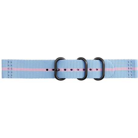 Bracelet NATO GP-R600BREECAF bleu et rose Samsung pour Gear Sport