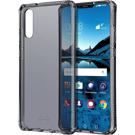 Coque semi-rigide Itskins Spectrum noire translucide pour Huawei P20 