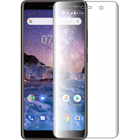 Protège-écran en verre trempé 2.5D pour Nokia 7 Plus 
