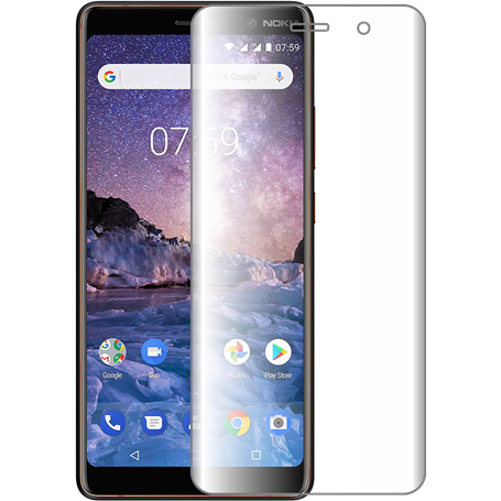 Protège-écran en verre trempé 2.5D pour Nokia 7 Plus 