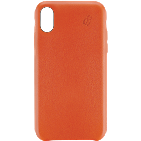 Coque en Cuir Orange pour Apple iPhone X/XS Beetlecase