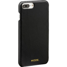 Coque rigide London Mode en cuir noir pour iPhone 6 Plus/6S Plus/7 Plu