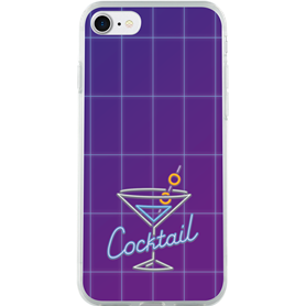 Coque rigide holographique cocktail pour iPhone SE (2020)/8/7/6S/6