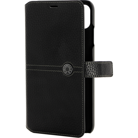 Etui folio Façonnable noir pour iPhone XS