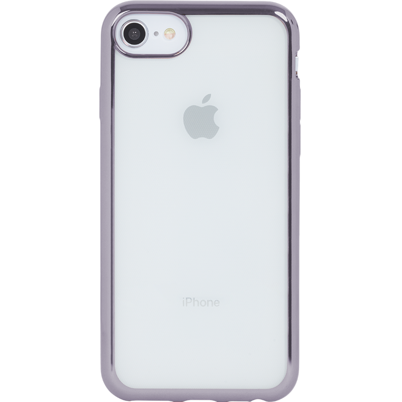 Coque semi-rigide transparente métal Gris sidéral pour iPhone 5/5S/SE