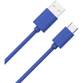 Câble USB A/USB C 1m 3A Bleu WOW