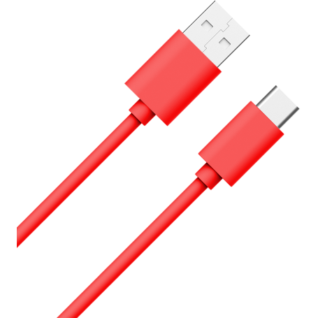Câble USB A/USB C 1m 3A Rouge WOW