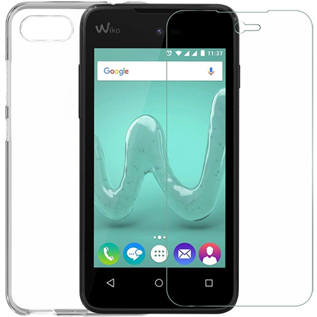 Pack protection transparent avec coque et protège-écran pour Wiko Sunn