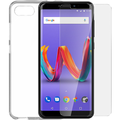 Pack protection transparent avec coque et protège-écran pour Wiko Harr