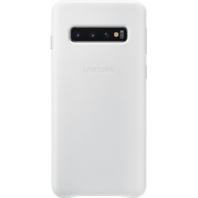 Coque rigide en cuir blanc Samsung EF-VG973LW pour Galaxy S10 G973