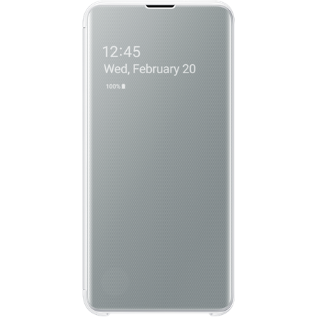 Etui à rabat Clear View Cover Samsung EF-ZG970CW blanc pour Samsung Ga