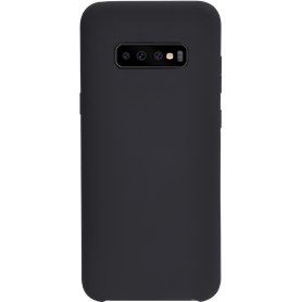 Coque Silicone SoftTouch Noire pour Samsung G S10 Bigben