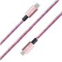 Câble Tissé USB C/Lightning 2m Rose - 3A Bigben