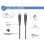 Câble Ultra-renforcé USB C/USB C 1,2m 3A Gris - Garanti à vie Force Po