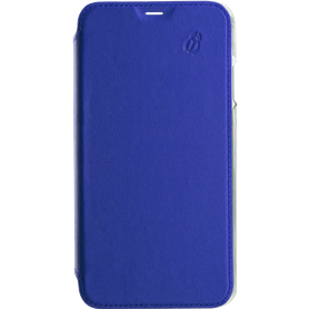 Folio en Cuir Bleu avec dos transparent pour Apple iPhone X/XS Beetlec