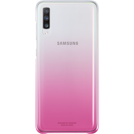 Coque rigide rose et transparente Evolution Samsung pour Galaxy A70 A7