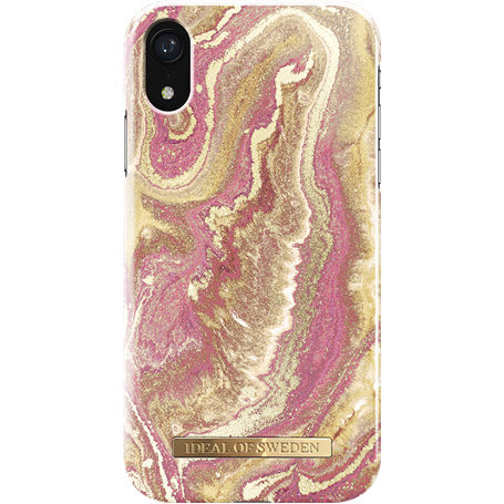 Coque Fashion Golden Blush Marble pour iPhone XR Ideal Of Sweden