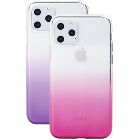 Pack de 2 coques souples dégradées Violette et Rose pour iPhone 11 Pro