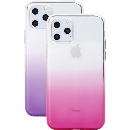 Pack de 2 coques souples dégradées Violette et Rose pour iPhone 11 Pro