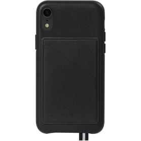 Coque iPhone XR Elysée en Cuir avec Bandoulière Noire Artefakt