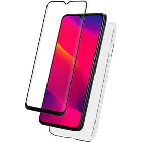 Pack Oppo A9/A5 Coque Transparente + Verre trempé Bigben