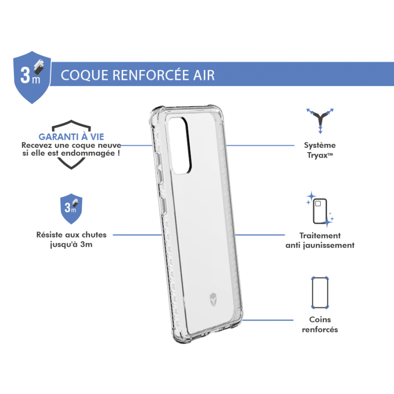 Image secondaire de Coque Renforcée Samsung G S20 AIR Transparente - Garantie à vie Force