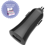 Chargeur voiture USB A 2.1A Noir - WOW