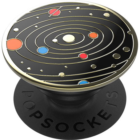 Pop Grip Gén 2 Premium Enamel Solar Flare Noir Popsockets