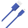 Câble USB A/Lightning 1m 2.4A Bleu WOW