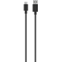 Chargeur voiture USB A 3A FastCharge + Câble USB A/USB C Noir Bigben