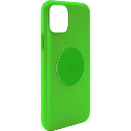 Coque Silicone Icon aimantée Verte Fluo pour iPhone 11 Puro