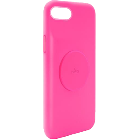 Coque Apple iPhone 6/7/8/SE/SE22 Silicone Icon aimantée Fuchsia Fluo P