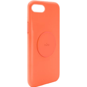 Coque Apple iPhone 6/7/8/SE/SE22 Silicone Icon aimantée Orange Fluo Pu
