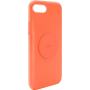 Coque Apple iPhone 6/7/8/SE/SE22 Silicone Icon aimantée Orange Fluo Pu