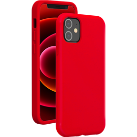 Coque Silicone SoftTouch Rouge pour iPhone 12 mini Bigben