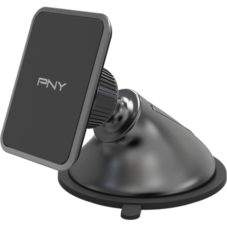 Support Voiture Aimanté sur Pare-brise Noir PNY