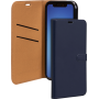 Etui Folio Wallet iPhone 12 mini Bleu Marine - Fermeture avec languett