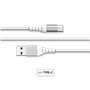 Câble Renforcé USB A/USB C 2m 3A Blanc - Garanti à vie Force Power Lit