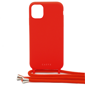 Coque Bandoulière iPhone 12 / 12 Pro Silicone Imperial Red Casyx