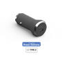Chargeur voiture USB C 25W Power Delivery Gris - Garanti à vie Force P