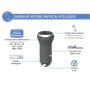 Chargeur voiture USB C 25W Power Delivery Gris - Garanti à vie Force P