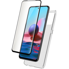 Pack Redmi Note 10/10s Accessoires Coque Transparente + Verre trempé B