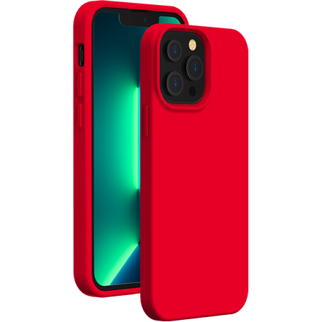 Coque Silicone SoftTouch Rouge pour iPhone 13 Pro Bigben