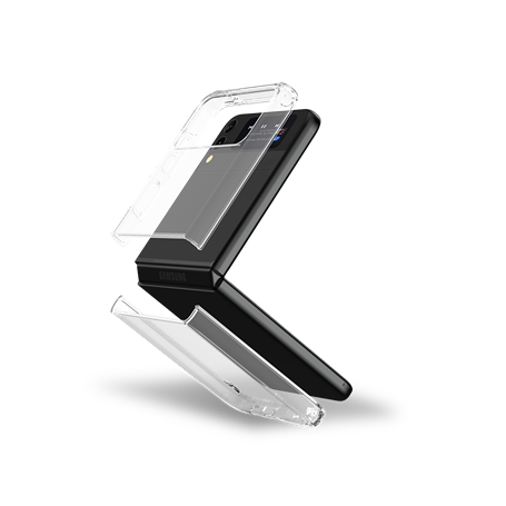 Double Coque Renforcée Samsung G Z Flip 3 DUO Transparente - Garantie 