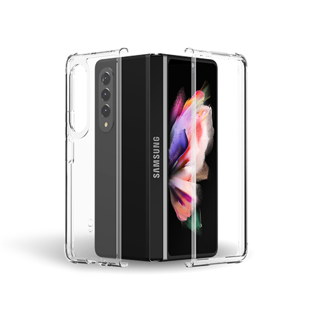 Double Coque Renforcée Samsung G Z Fold 3 DUO Transparente - Garantie 